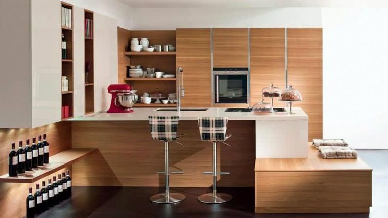 Integral wood kitchens