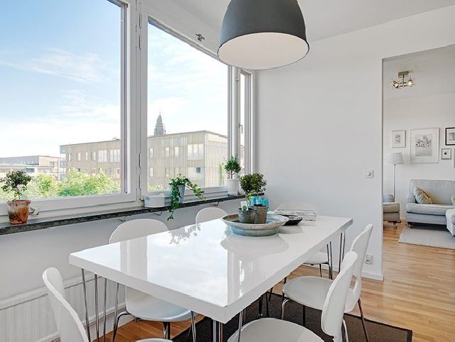 white modern dining rooms