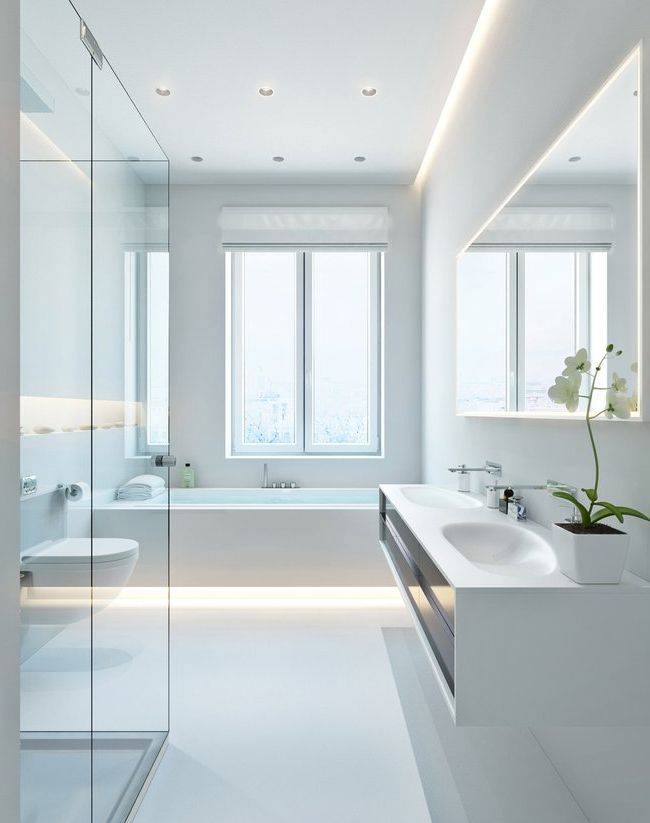 white modern bathrooms