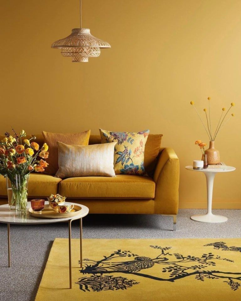 ocher colored walls