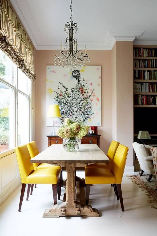 dining rooms in pink