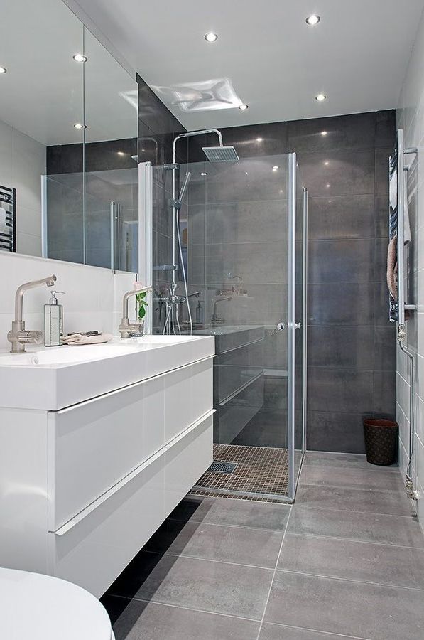 gray modern bathrooms