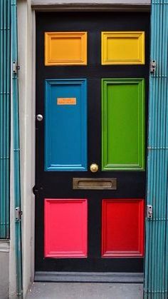 multicolored doors