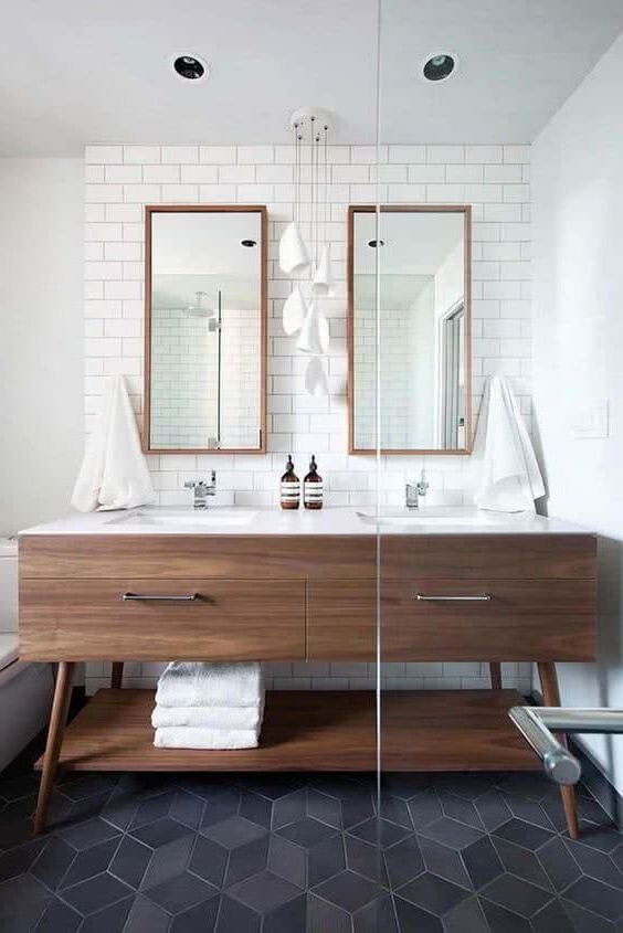 Wooden bathroom furniture