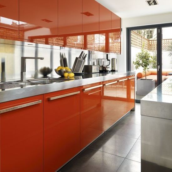 Orange in kitchens