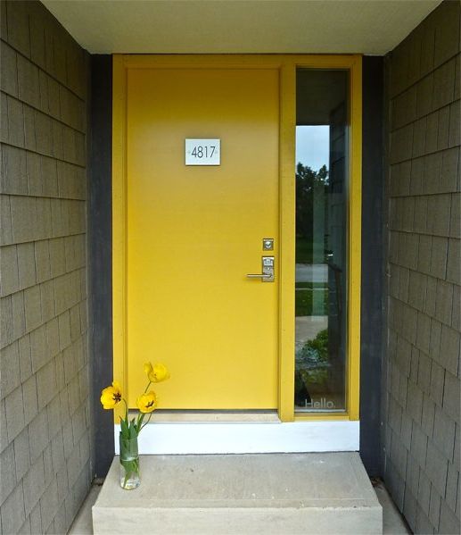 Yellow front doors
