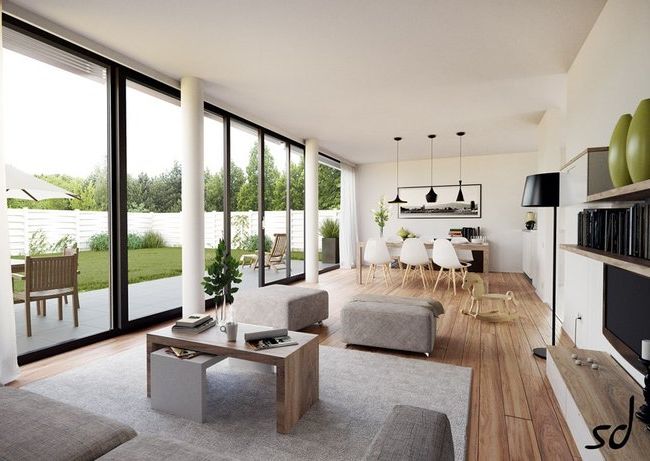Large modern living rooms