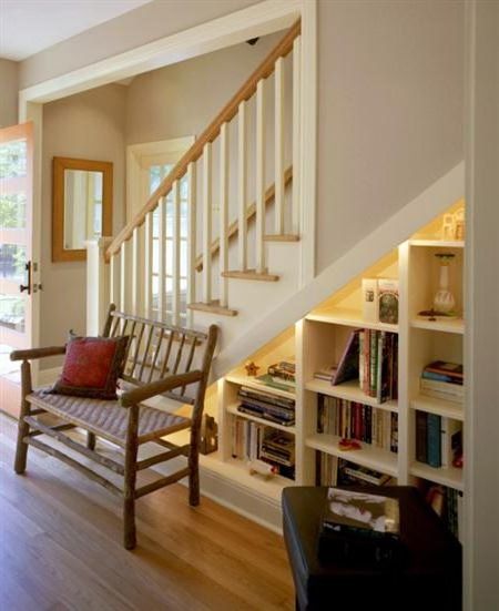 Take advantage of the space under the stairs