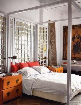 Orange in bedrooms