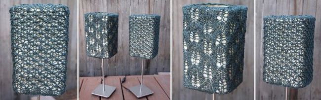 Recycled knitted lamps