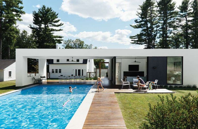 Modern houses with swimming pool