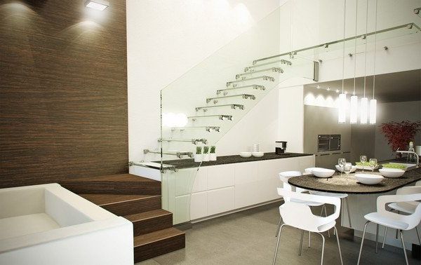 Modern floating stairs