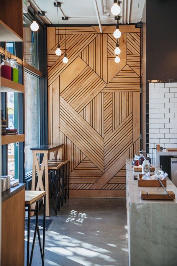 Wall decoration with wood