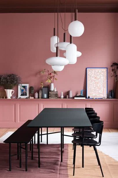 dining rooms in pink