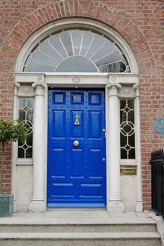 Light blue or blue doors