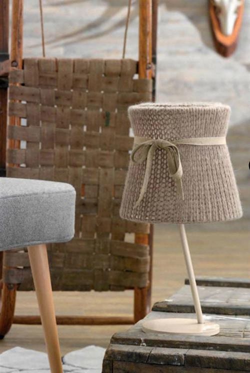 Recycled knitted lamps