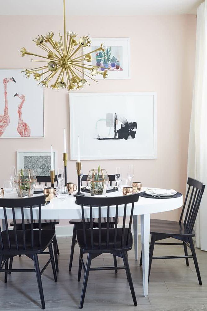 dining rooms in pink