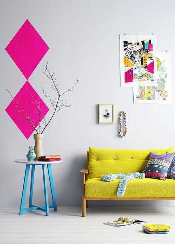 Neon colors in decoration