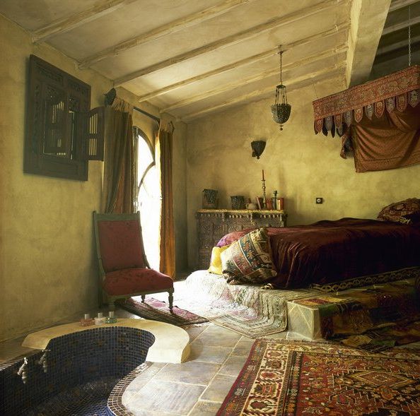 Moroccan decoration in bedrooms