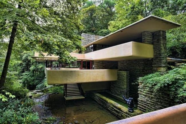 Facades of stone houses