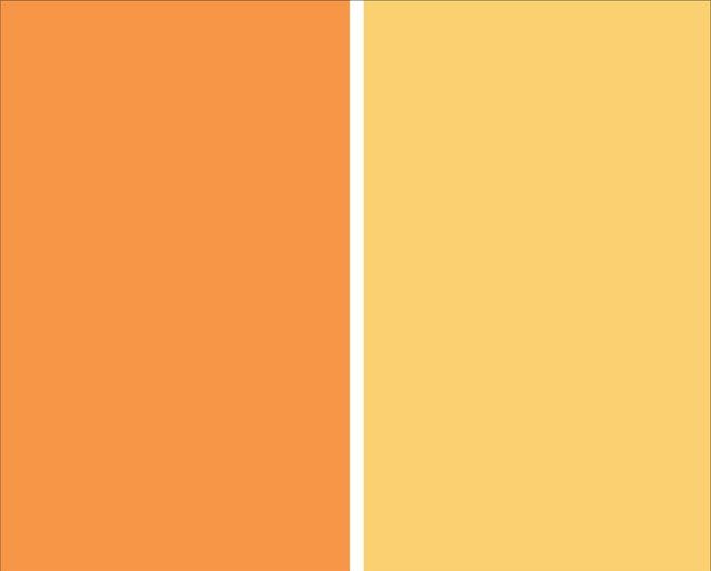 Golden yellow and sunrise orange