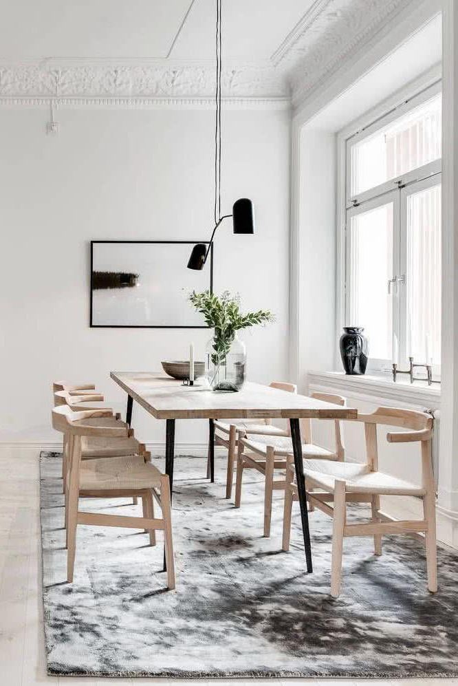 white modern dining rooms