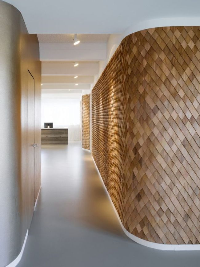 Wall decoration with wood