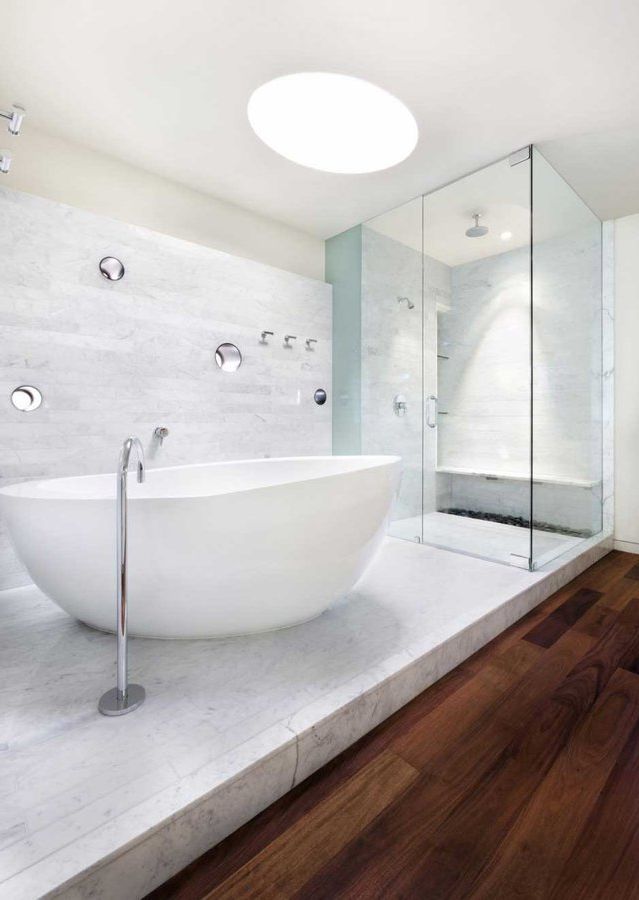 white modern bathrooms