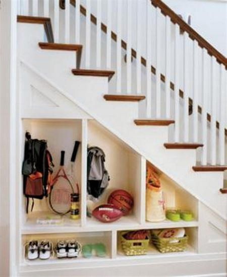 Take advantage of the space under the stairs