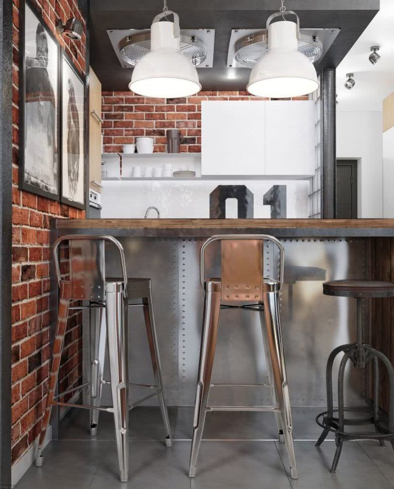 small industrial style kitchens