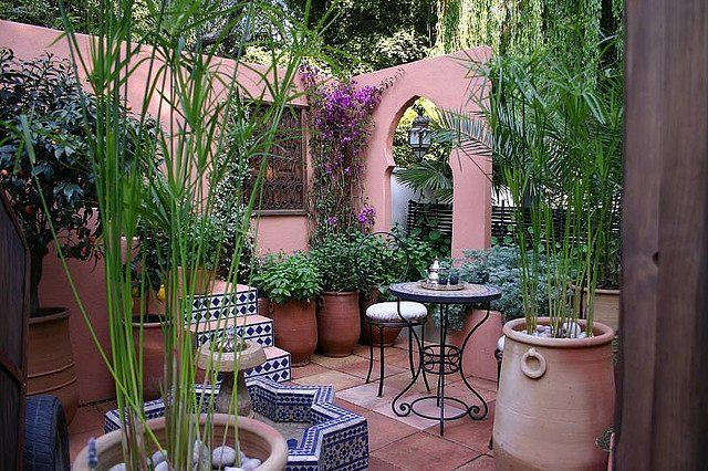 Moroccan-style gardens and patios