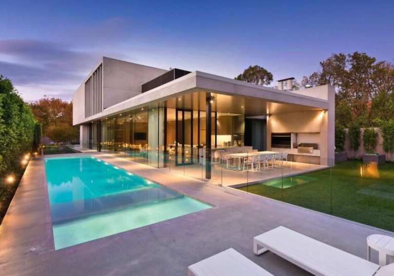 Modern houses with swimming pool