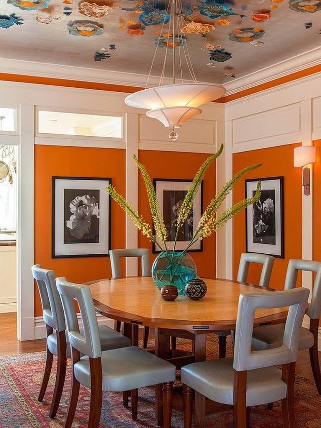 Orange in dining rooms