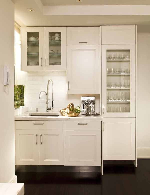 Cabinets with transparent doors