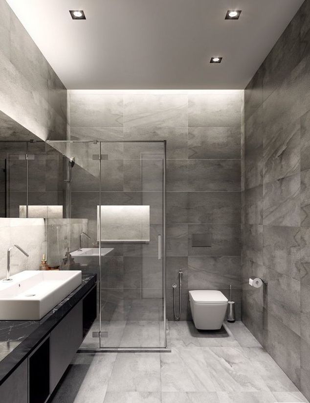 gray modern bathrooms