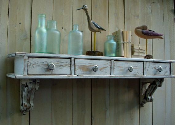 rustic shelves