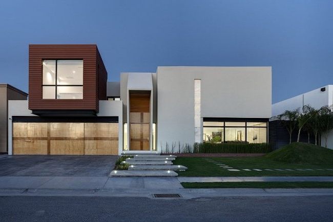 Facades of minimalist houses