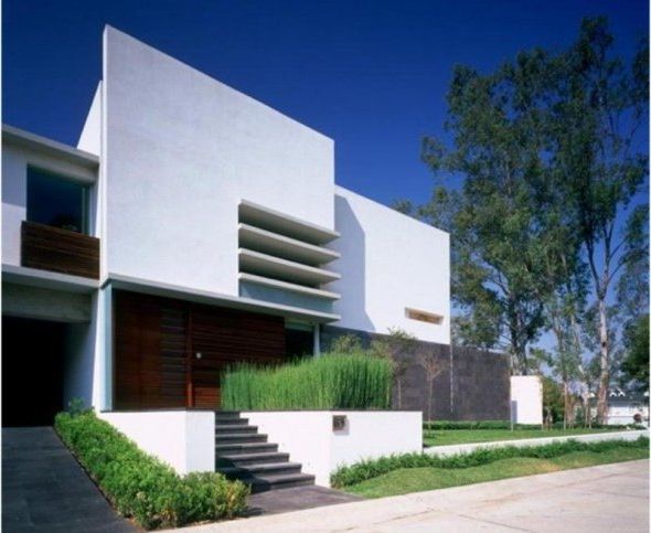 Facades of minimalist houses