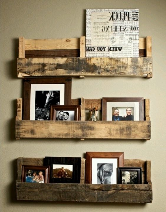 rustic shelves