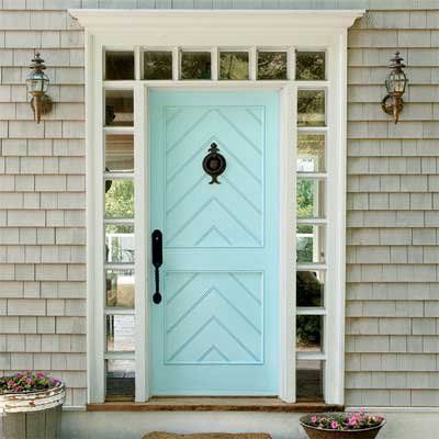 Light blue or blue doors