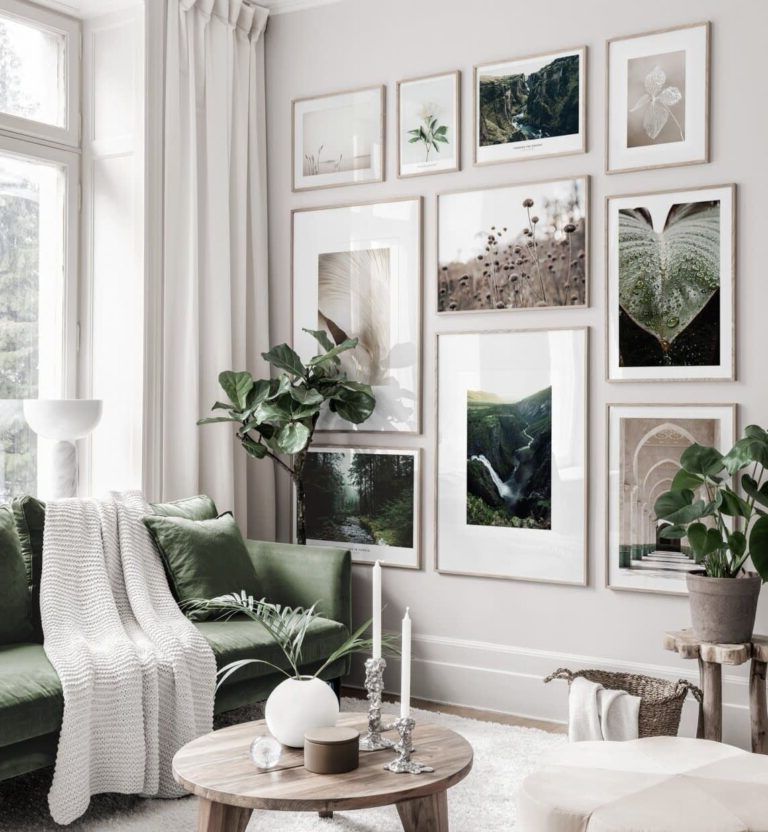 Walls decorated with images of nature