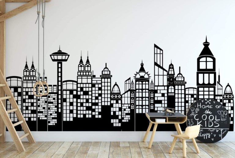 Walls decorated with silhouettes