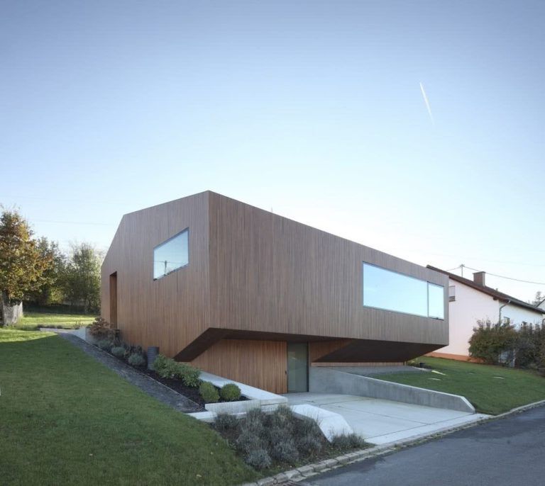 Facades of minimalist houses