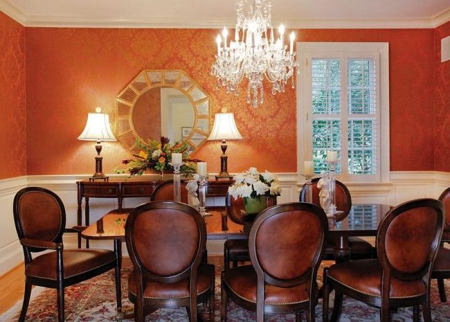 Orange in dining rooms