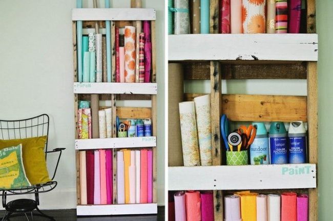 Shelves, shelves or pallet bookcases