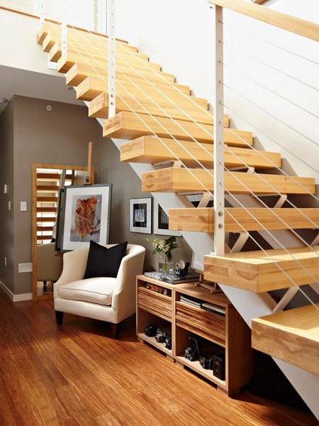 Take advantage of the space under the stairs