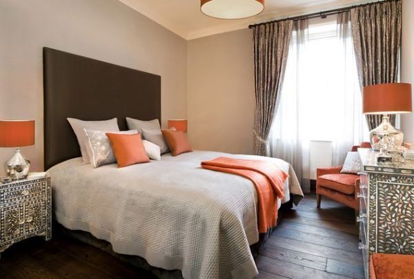 Orange in bedrooms