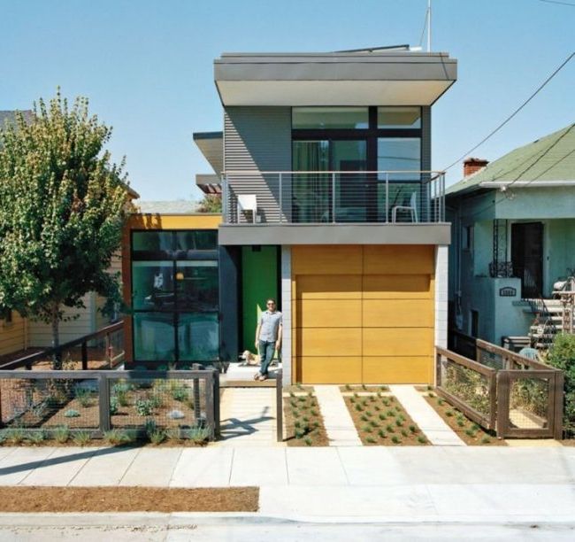 Facades of small houses