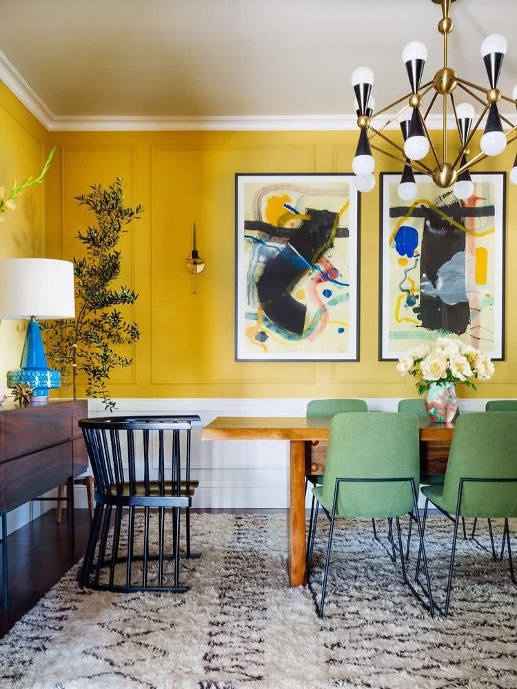 dining rooms in yellow