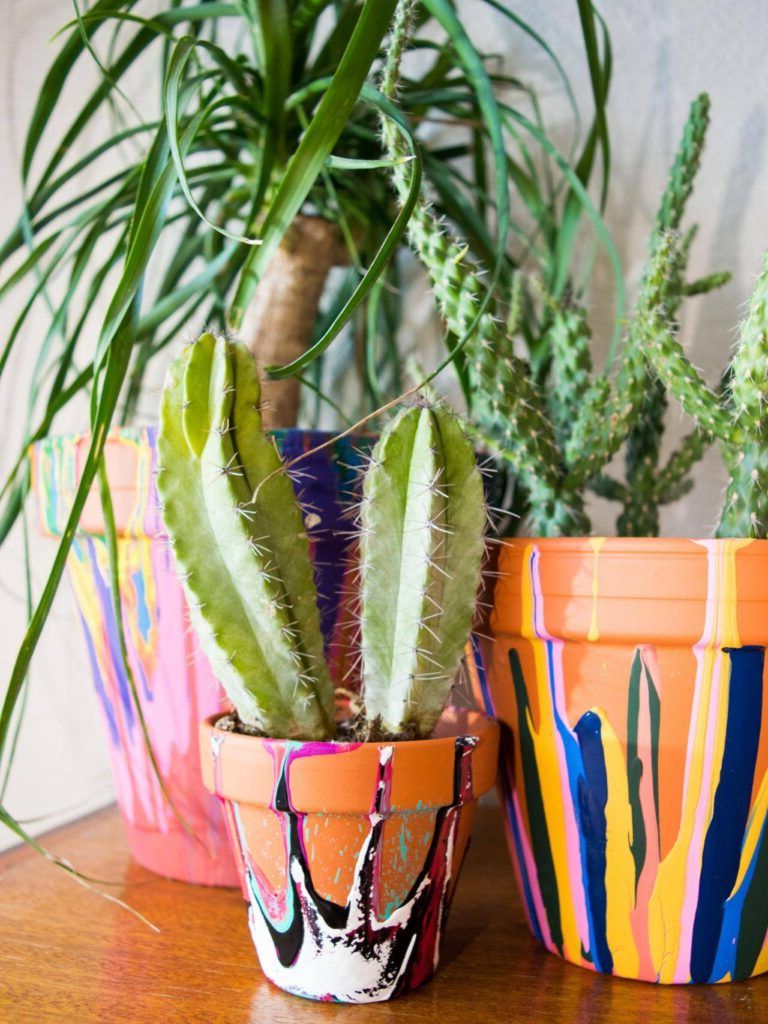 Decorative painted pots